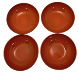 Bright Orange Small Plastic Lacquer Bowls