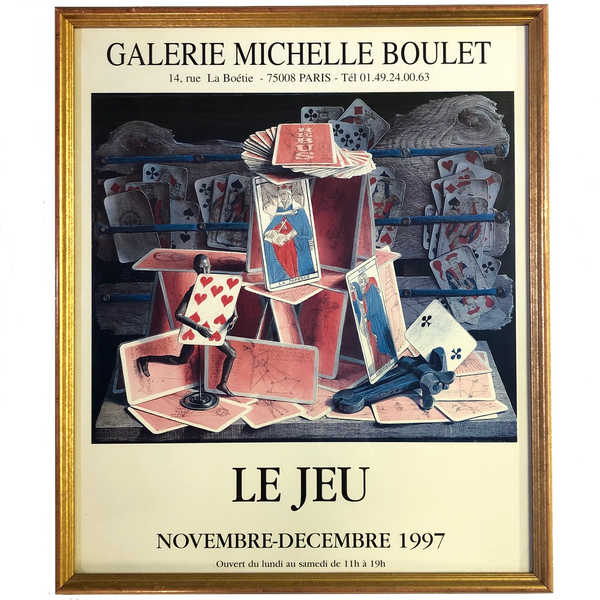 Galerie Michelle Boulet Paris "Le Jeu" Vintage Exhibition Poster, 1997