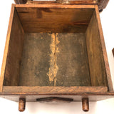 Charming Large Two Drawer Tabletop Folk Art Chest with Mirror