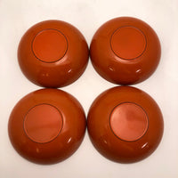 Bright Orange Small Plastic Lacquer Bowls