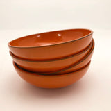 Bright Orange Small Plastic Lacquer Bowls