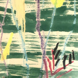 Kid Made Crayon & Watercolor Drawing with Branches and Butterfly by Laura Smiley