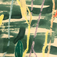 Kid Made Crayon & Watercolor Drawing with Branches and Butterfly by Laura Smiley