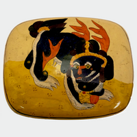 Lacquer Box with Fantastical Creature Handmade in Kashmir, India