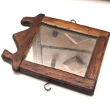 Charming Large Two Drawer Tabletop Folk Art Chest with Mirror