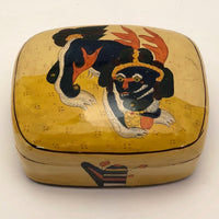 Lacquer Box with Fantastical Creature Handmade in Kashmir, India