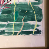 Kid Made Crayon & Watercolor Drawing with Branches and Butterfly by Laura Smiley