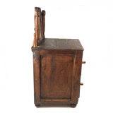 Charming Large Two Drawer Tabletop Folk Art Chest with Mirror