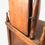 Charming Large Two Drawer Tabletop Folk Art Chest with Mirror