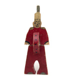 Old Painted Wooden Folk Art Three-Block Soldier with Great Face