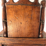 Charming Large Two Drawer Tabletop Folk Art Chest with Mirror