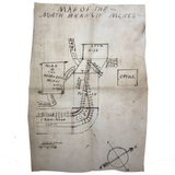 Hand-drawn Map of the North Branch Mines, Garrett County Maryland, c. 1870