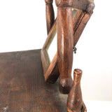 Charming Large Two Drawer Tabletop Folk Art Chest with Mirror