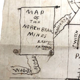 Hand-drawn Map of the North Branch Mines, Garrett County Maryland, c. 1870