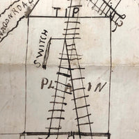 Hand-drawn Map of the North Branch Mines, Garrett County Maryland, c. 1870
