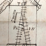 Hand-drawn Map of the North Branch Mines, Garrett County Maryland, c. 1870
