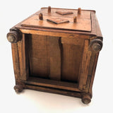 Charming Large Two Drawer Tabletop Folk Art Chest with Mirror