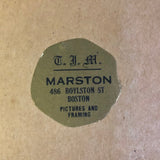 Antique Needlework Sampler on Linen  with Triple Alphabet, House, Flowers