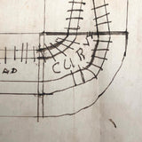 Hand-drawn Map of the North Branch Mines, Garrett County Maryland, c. 1870
