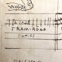 Hand-drawn Map of the North Branch Mines, Garrett County Maryland, c. 1870