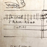 Hand-drawn Map of the North Branch Mines, Garrett County Maryland, c. 1870
