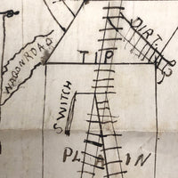 Hand-drawn Map of the North Branch Mines, Garrett County Maryland, c. 1870