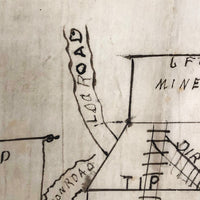 Hand-drawn Map of the North Branch Mines, Garrett County Maryland, c. 1870