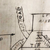 Hand-drawn Map of the North Branch Mines, Garrett County Maryland, c. 1870