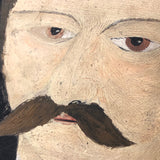 Marvelous Oil on Board Triple Portrait, with Logan Drake, Founder of Silver Beach Amusement Park