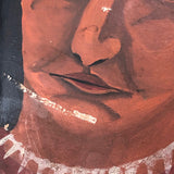 Marvelous Oil on Board Triple Portrait, with Logan Drake, Founder of Silver Beach Amusement Park