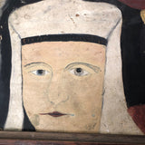 Marvelous Oil on Board Triple Portrait, with Logan Drake, Founder of Silver Beach Amusement Park