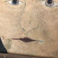 Marvelous Oil on Board Triple Portrait, with Logan Drake, Founder of Silver Beach Amusement Park