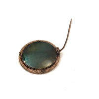 Gold Filled Victorian Photo Pin, Man with Bowler and Mustache