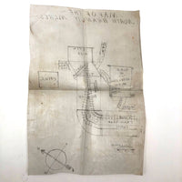 Hand-drawn Map of the North Branch Mines, Garrett County Maryland, c. 1870