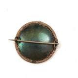 Gold Filled Victorian Photo Pin, Man with Bowler and Mustache