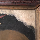 Marvelous Oil on Board Triple Portrait, with Logan Drake, Founder of Silver Beach Amusement Park