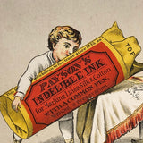 Payson's Indelible Ink Antique Trade Card, Northampton MA