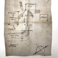 Hand-drawn Map of the North Branch Mines, Garrett County Maryland, c. 1870