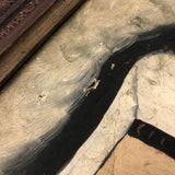 Marvelous Oil on Board Triple Portrait, with Logan Drake, Founder of Silver Beach Amusement Park