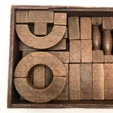 Beautiful Old Solid Wood Architectural Building Blocks Set