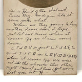 Pound of Tea Island, Casco Bay, Maine, Real Photo Postcard with Secret Code Writing
