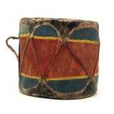 Beautiful Small Cochiti Pueblo Painted Handheld Drum with Handle