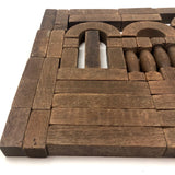 Beautiful Old Solid Wood Architectural Building Blocks Set