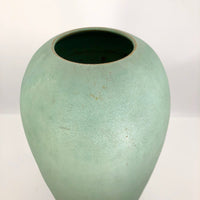 Stunning Tall Matte Green Glazed Arts and Crafts Pottery Vase
