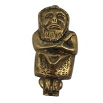 Brass Impish Bearded Man Door Knocker