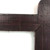 Sweet Old Wooden Frame with Rounded Corners and Dark Red Stain