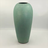 Stunning Tall Matte Green Glazed Arts and Crafts Pottery Vase