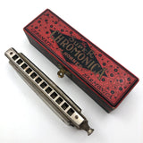 M. Hohner 1920s German "Super Chromonica" Harmonica in Original Box, Key of G
