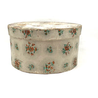 Victorian Wallpaper Covered Wood and Board Box, Newspaper Covered Bottom