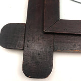 Sweet Old Wooden Frame with Rounded Corners and Dark Red Stain